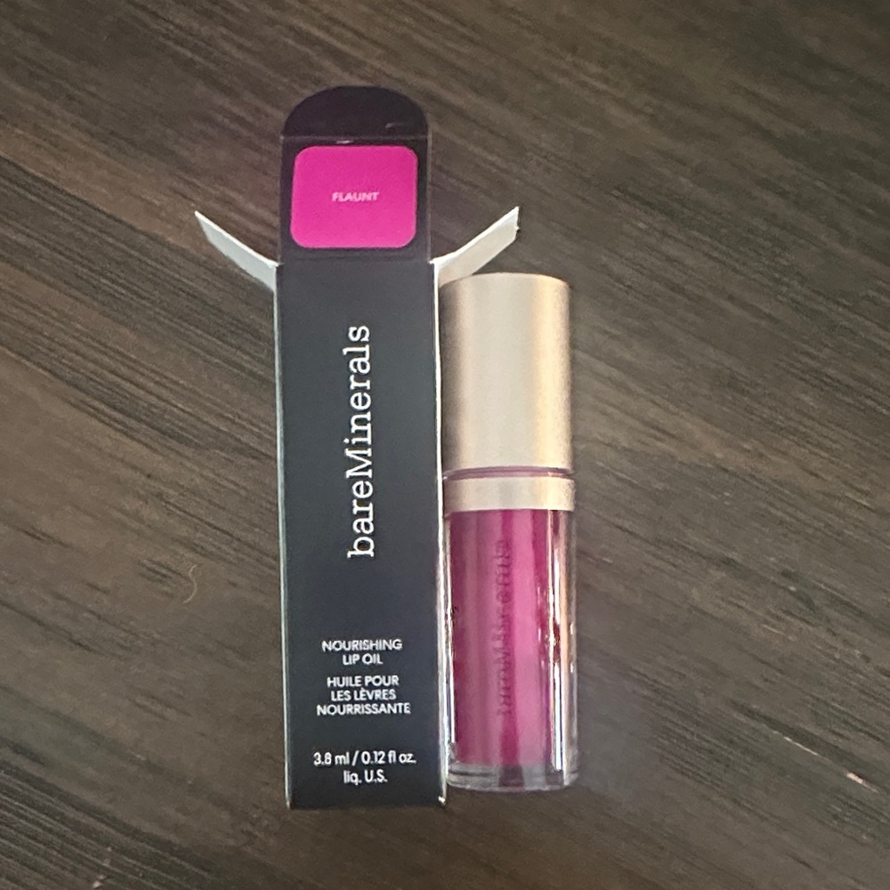 bareMinerals Lip oil in Pink (Flaunt) *brand new